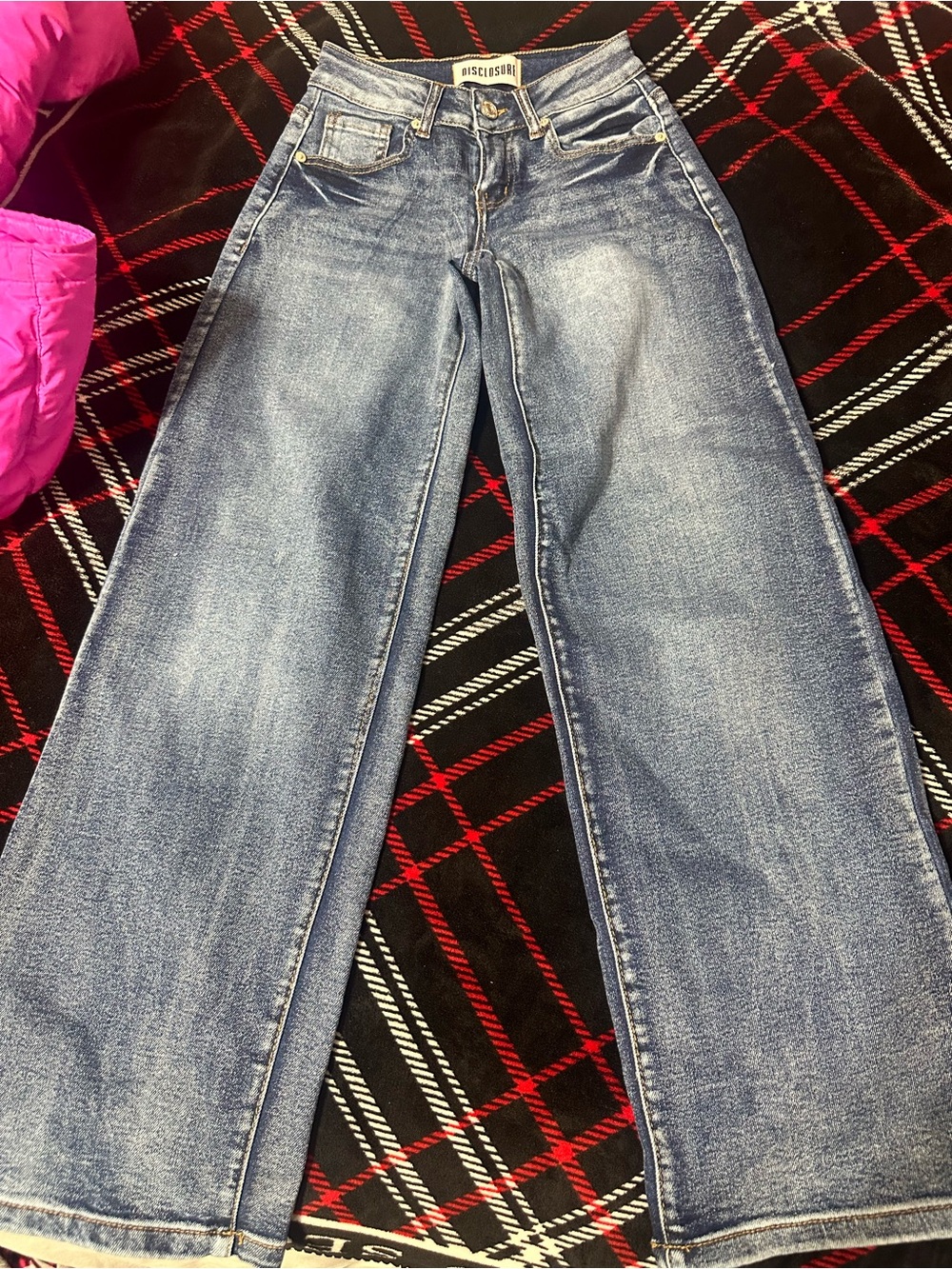 High-Rise Wide-Leg Jeans in Light Blue Wash by Disclosure